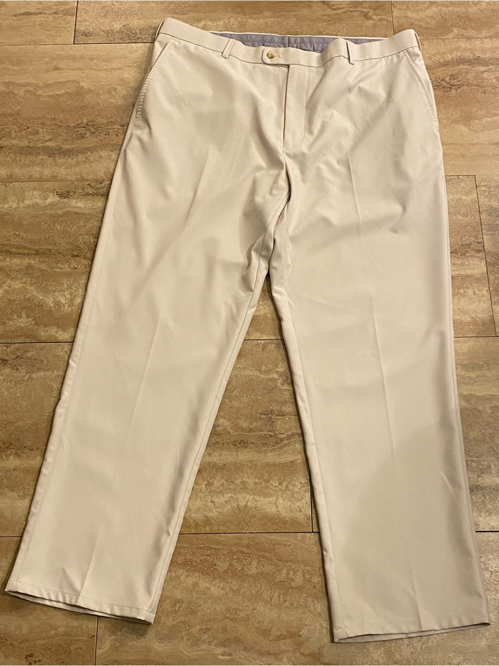 Peter Millar Wicking Crown Golf Cream Beige 40/30 Straight-Leg Chinos